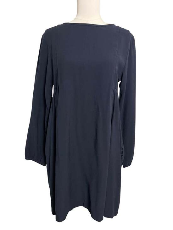 RUHM Dresses & Skirts - RUHM Mini Shift Dress Womens Navy Long Sleeve Pockets Work Office Smock M